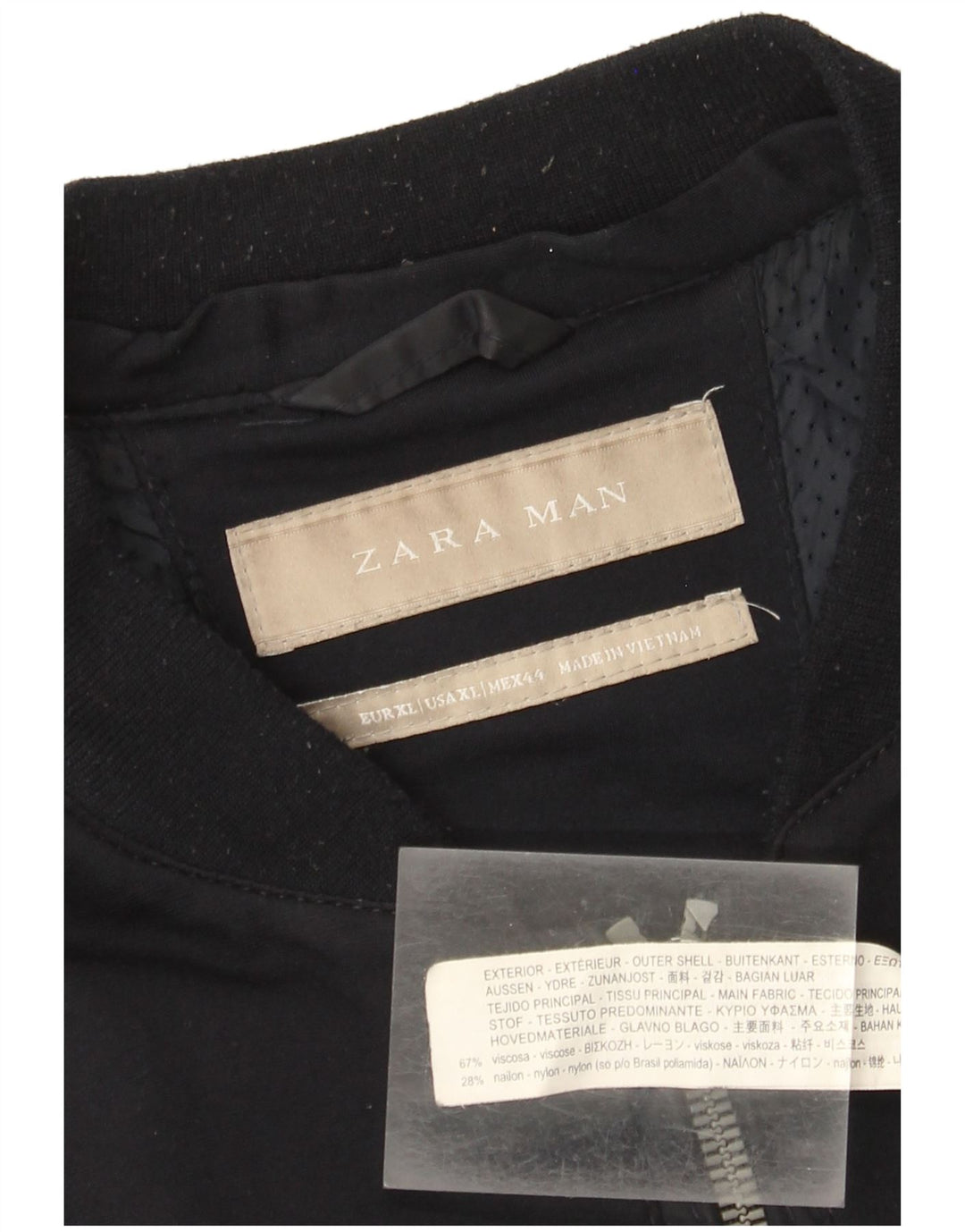 Bomber pentru bărbați Zara UK 42 XL Bleumarin, viscoză
