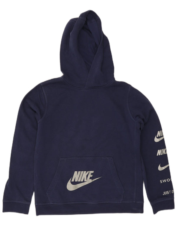 Pulover Nike pentru băieți Graphic Regular Fit 13-14 ani XL Bumbac bleumarin