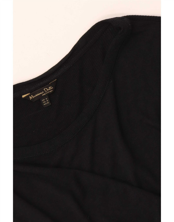 Massimo Dutti Top pentru femei cu mâneci 3/4 UK 12 Medium Negru