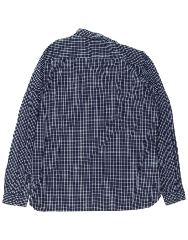 Cămașă pentru bărbați Lacoste Slim Fit Mărimea 45 2XL Bumbac cu carouri bleumarin