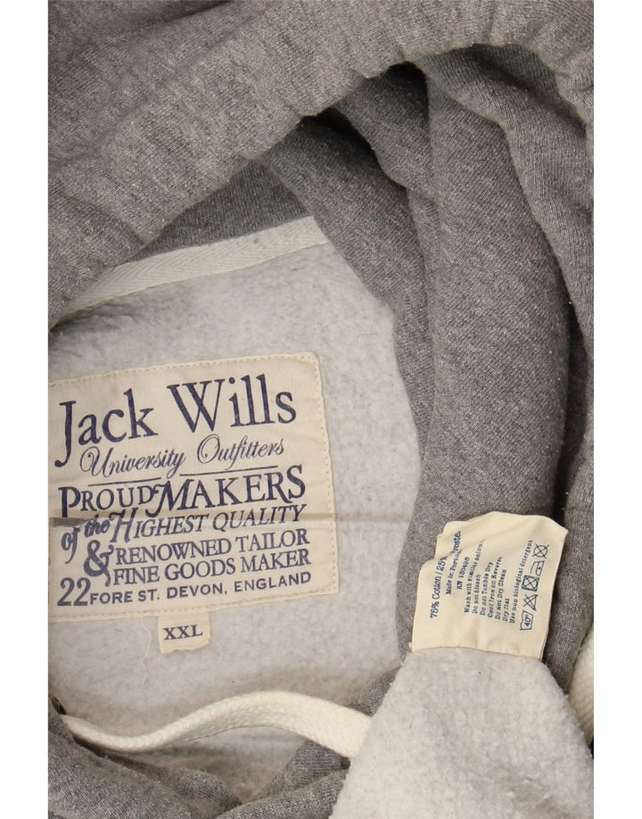 Pulover Jack Wills pentru bărbați, cu glugă, 2XL, bumbac gri