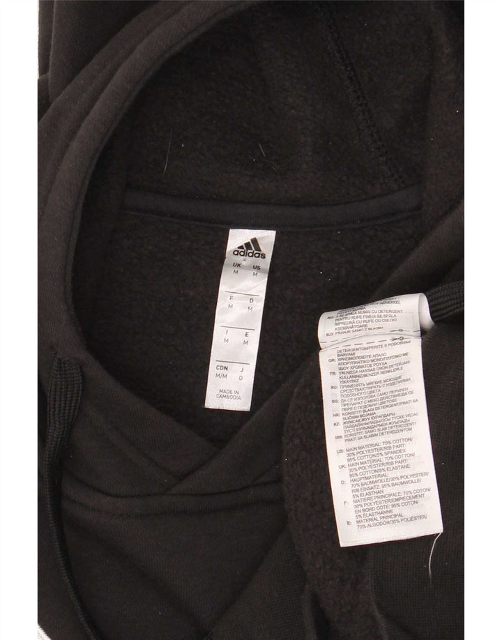 Pulover Adidas pentru bărbați, bumbac mediu negru