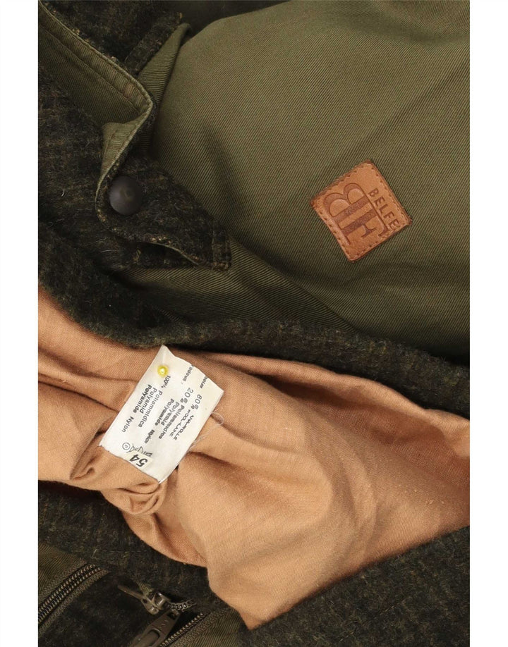 Jachetă pentru bărbați Belfe & Belfe IT 54 2XL Lână verde Check