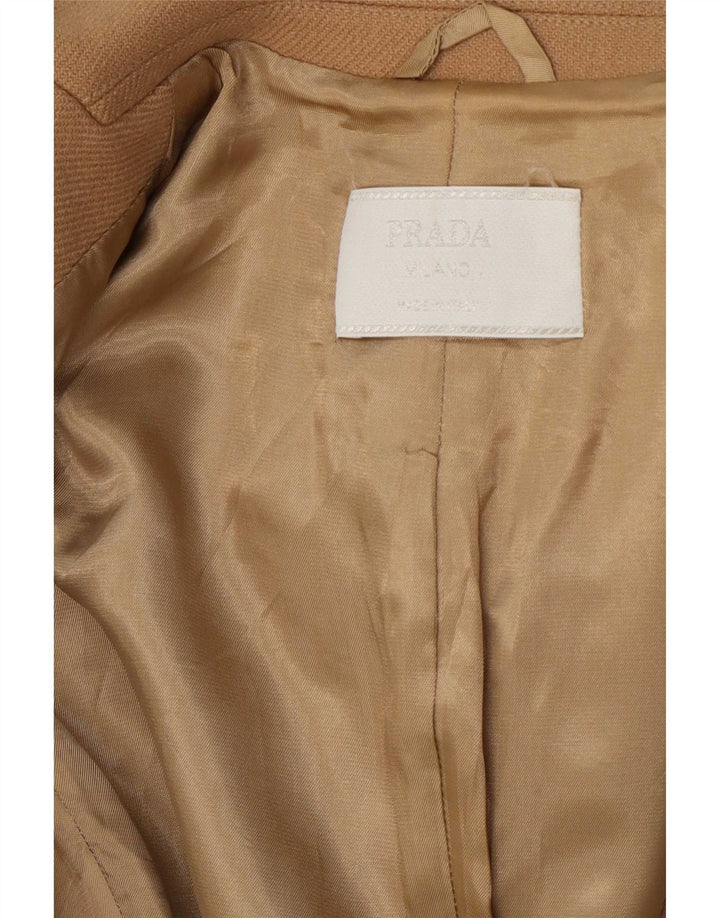 Sacou Prada pentru femei cu 3 nasturi IT 38 XS Bej Lână Clasic