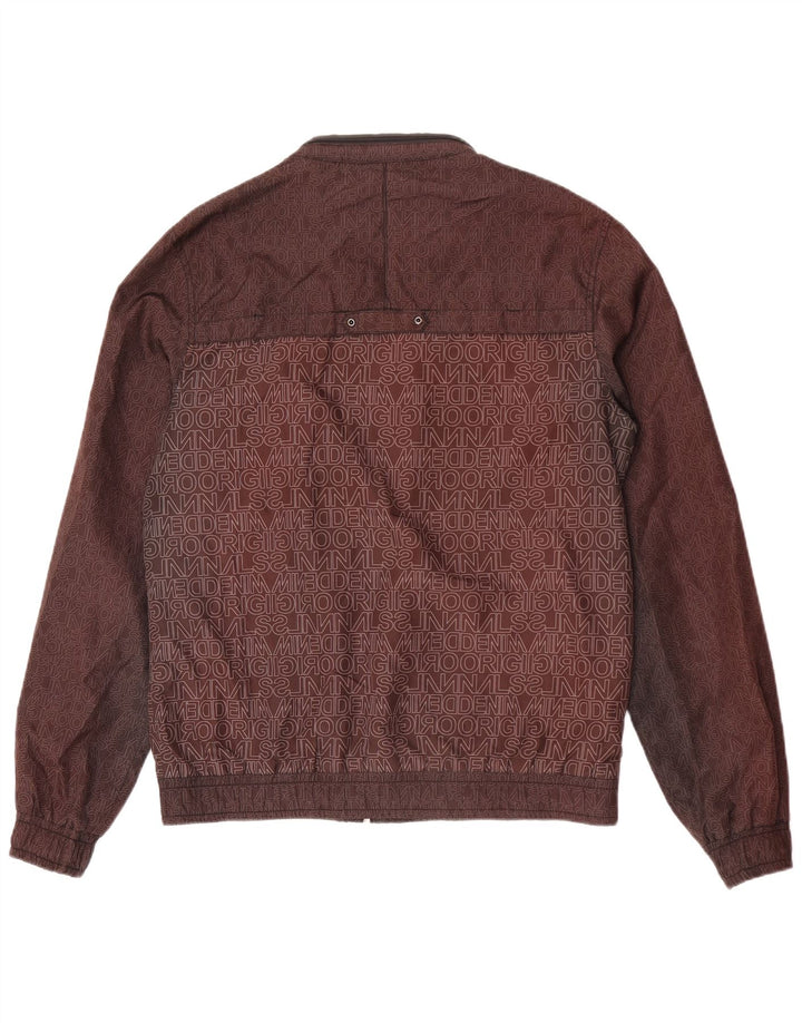 Jack & Jones Jachetă Bomber cu grafică pentru bărbați UK 38 Maro Mediu Colorblock