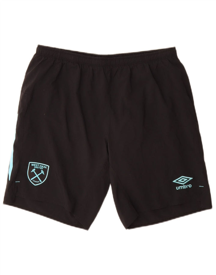 Pantaloni scurți sport Umbro pentru bărbați, poliester mediu negru