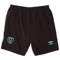 Pantaloni scurți sport Umbro pentru bărbați, poliester mediu negru