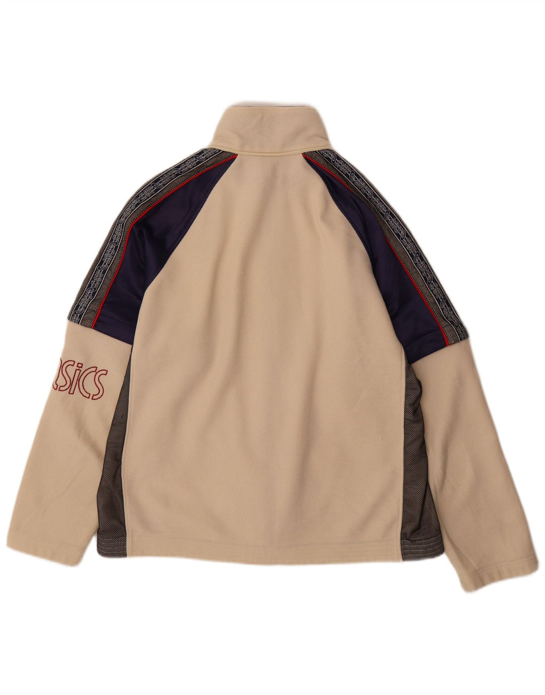 Jachetă de top pentru trening grafic ASICS pentru bărbați, bej mediu, color block