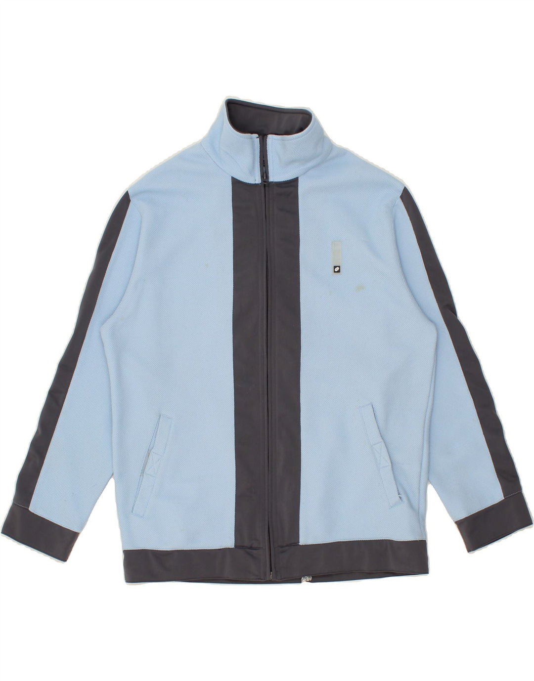 LOTTO Mens Tracksuit Top Jacket Small Blue Colourblock Vintage Lotto and Second-Hand Lotto from Messina Hembry 