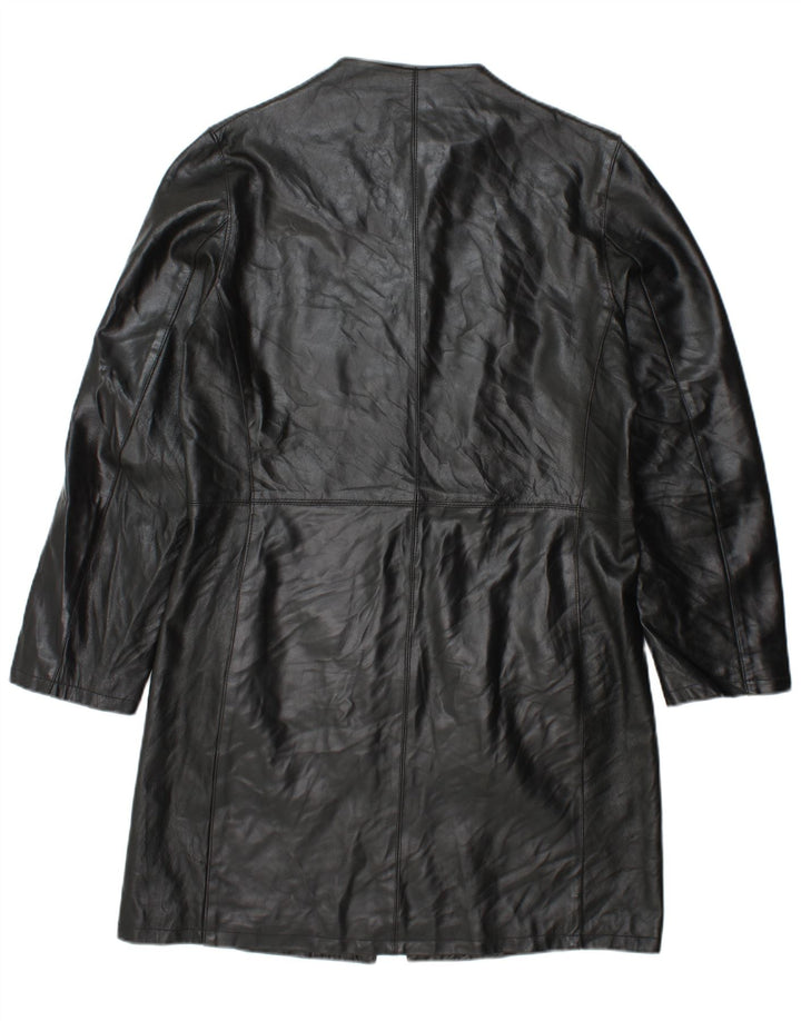 Palton din piele pentru femei VINTAGE IT 48 XL din piele neagră