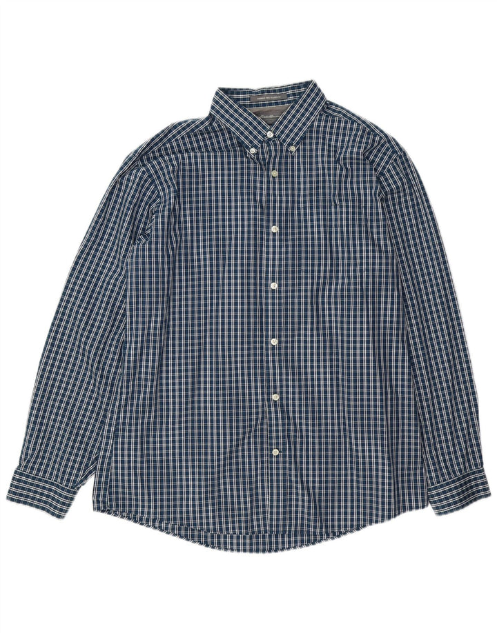 Cămașă pentru bărbați Eddie Bauer, în formă relaxată, mare, albastru bleumarin, bumbac