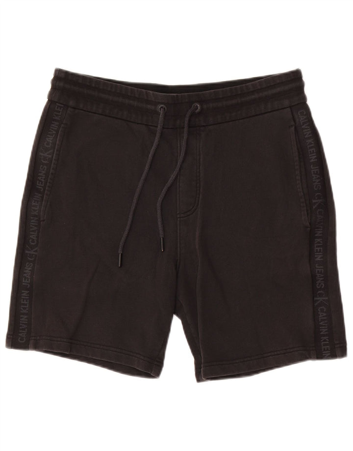 Pantaloni scurți sport grafic Calvin Klein pentru bărbați, bumbac mediu negru