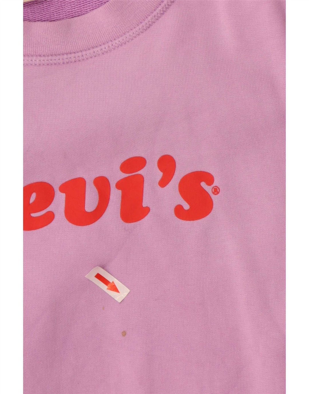Levi's Pulover supradimensionat cu grafic pentru femei UK 10 Bumbac violet mic
