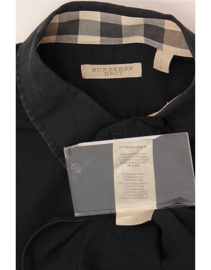 Cămașă BRIT pentru bărbați Burberry, mare, albastru, bumbac