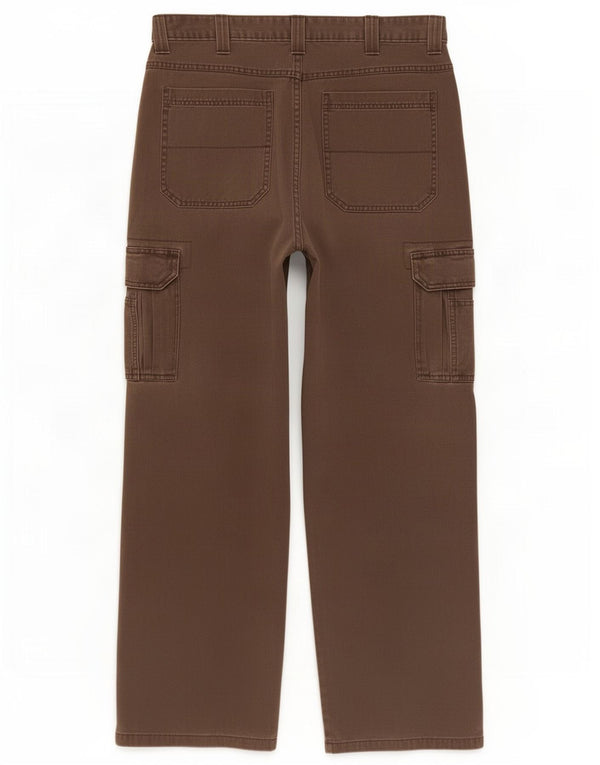 Pantaloni cargo drepti pentru bărbați Wrangler W34 L32 bumbac maro