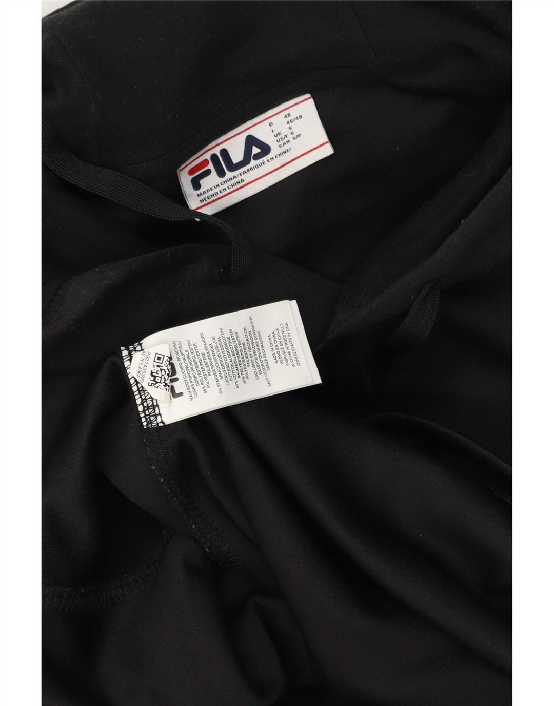 Pulover Fila pentru bărbați, poliester, negru