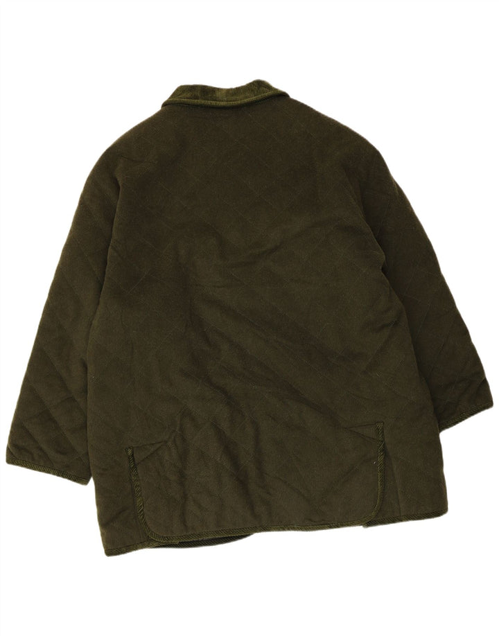 Jachetă matlasată vintage pentru bărbați, mărimea 40, verde mare