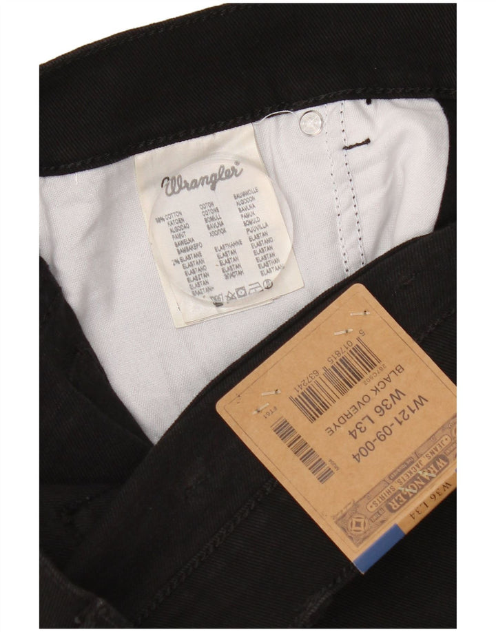 Blugi drepti pentru bărbați Wrangler W36 L34 bumbac negru