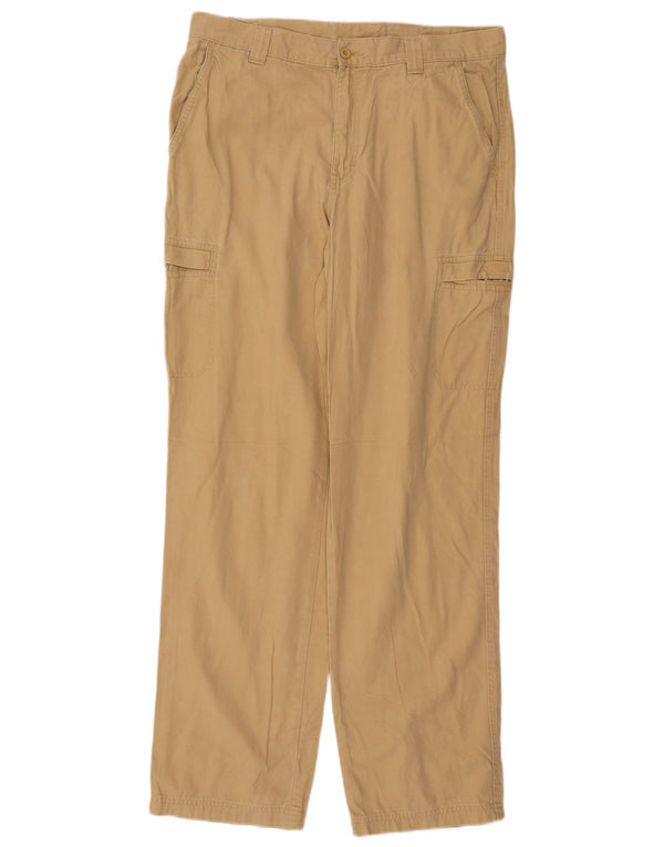 Pantaloni cargo drepti pentru bărbați L.L.Bean L34 L34 bumbac bej
