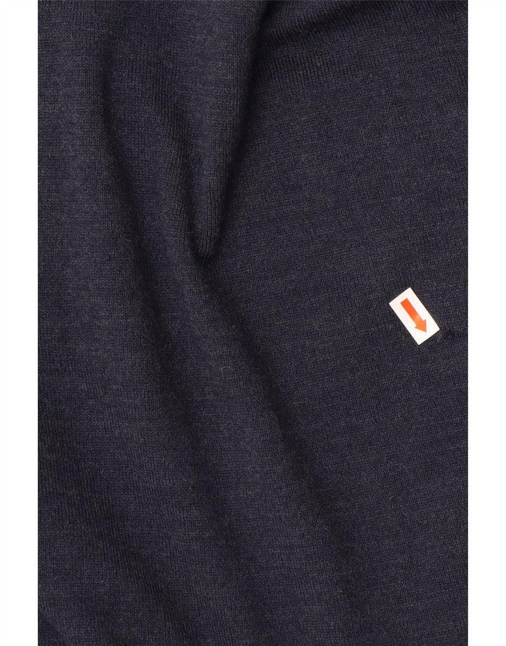 Pulover pentru bărbați HUGO BOSS, cu fermoar, cu gât, poliester mediu bleumarin