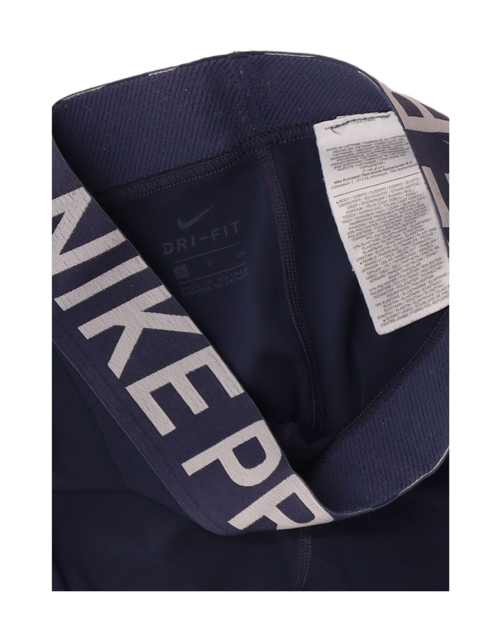 Leggings cu grafică Nike Dri Fit pentru femei UK 8 Mici, poliester bleumarin