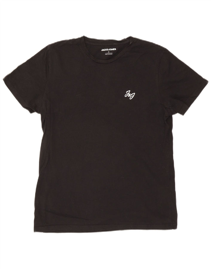 Jack & Jones Tricou Bărbați Top Mediu Negru Bumbac