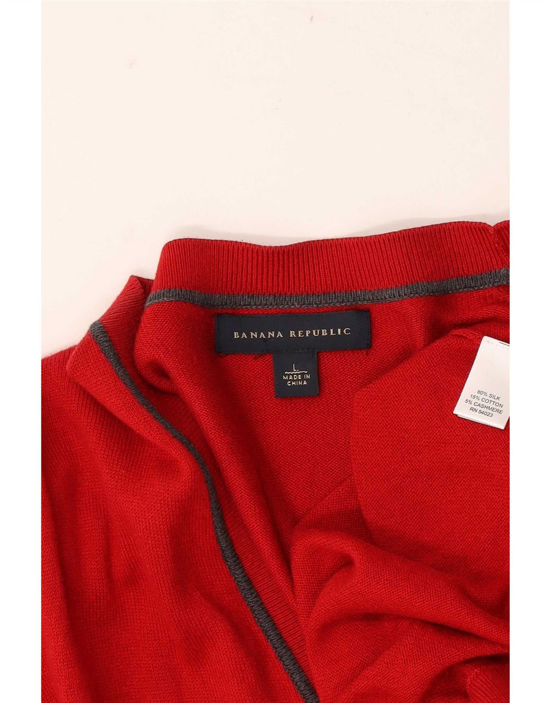 Pulover cardigan pentru bărbați Banana Republic, mătase roșie mare