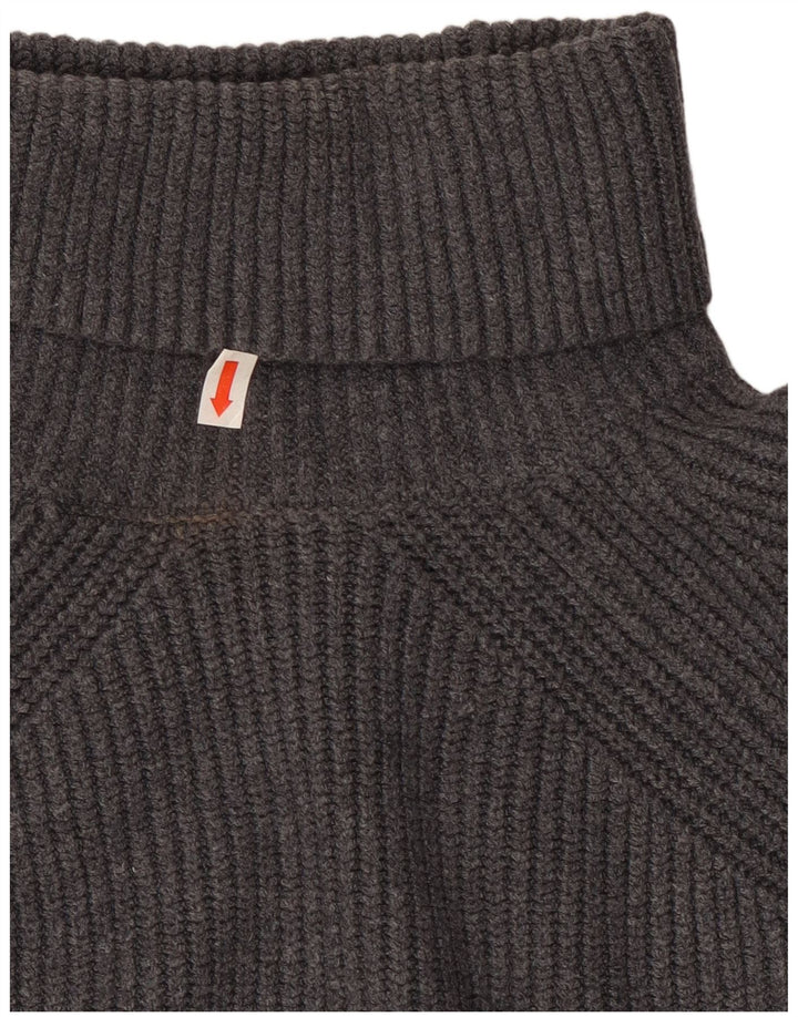 Pulover pentru femei Marks & Spencer Crop cu gât rulat, UK 10, Gri mic