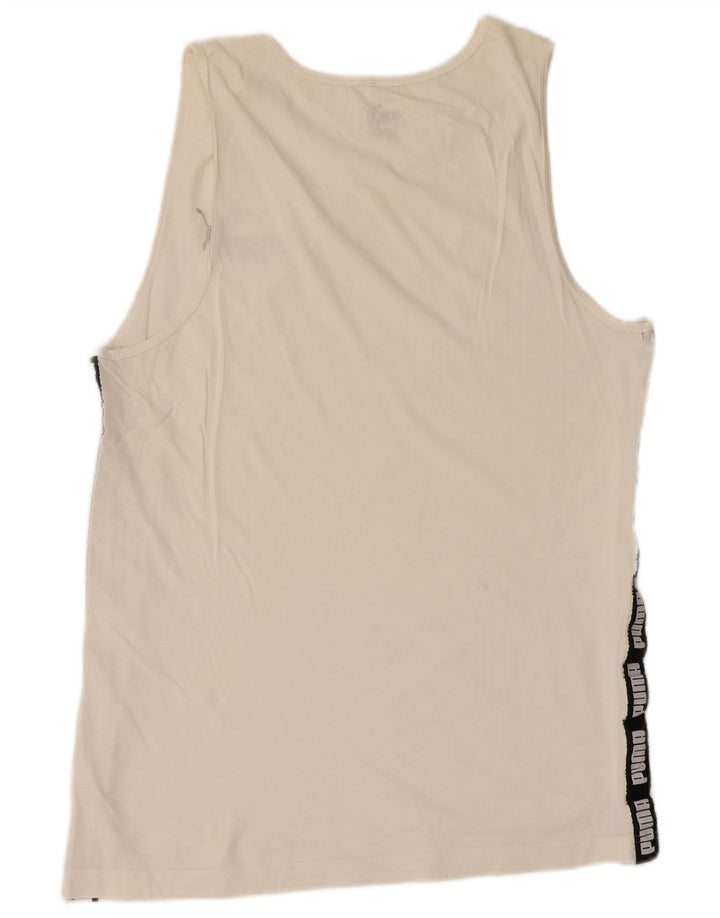 Top cu vestă grafică Puma pentru bărbați, mediu alb, color block