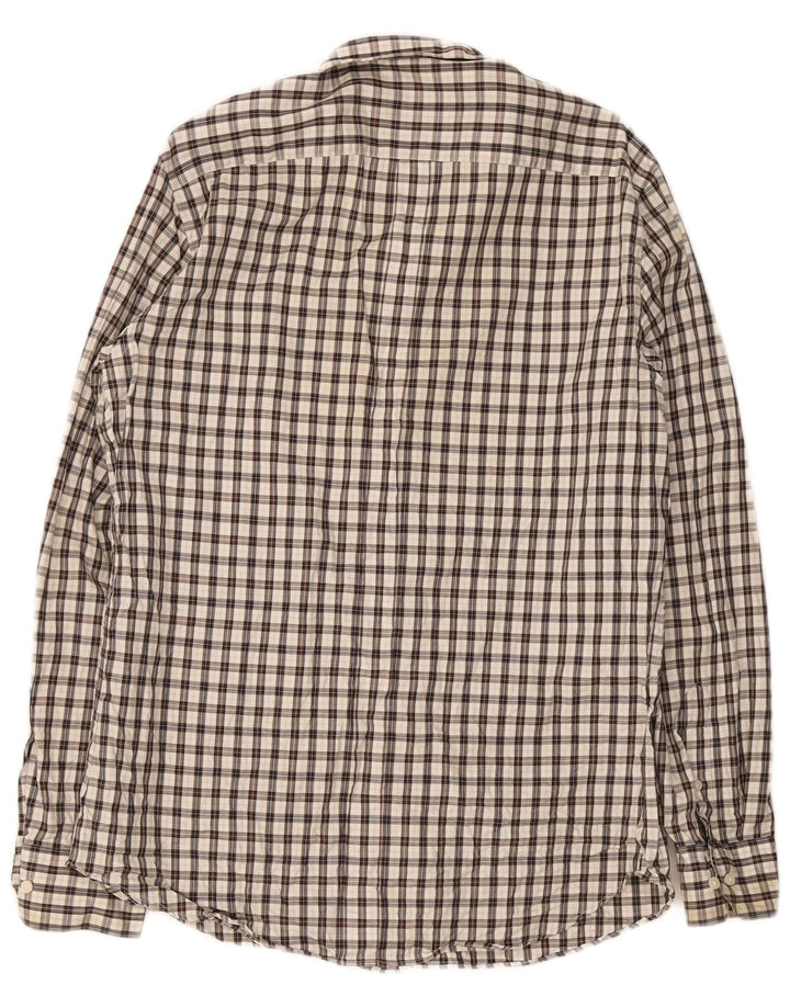 Cămașă de flanel pentru bărbați Massimo Dutti, cu carouri mari, maro