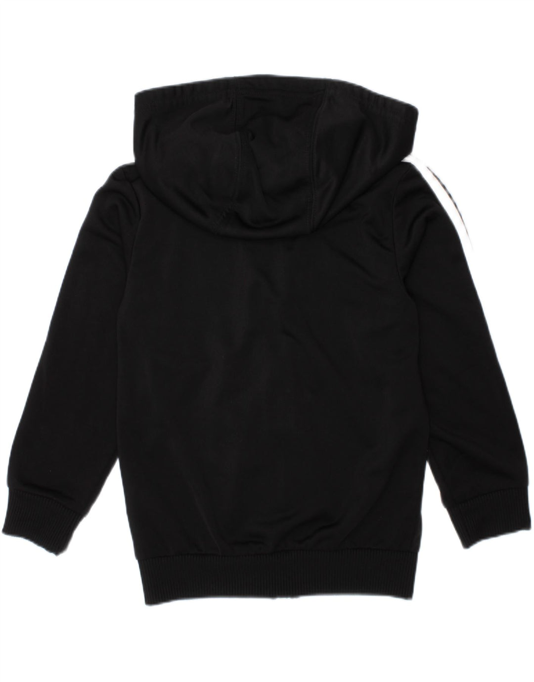 ADIDAS Boys Hooded Full Tracksuit 4-5 Years  Black Polyester Vintage Adidas and Second-Hand Adidas from Messina Hembry 