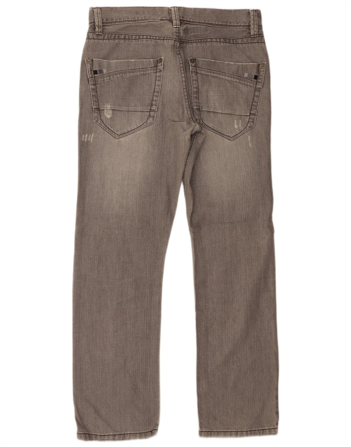 Dkny Blugi Distressed Straight pentru bărbați W31 L30 bumbac gri