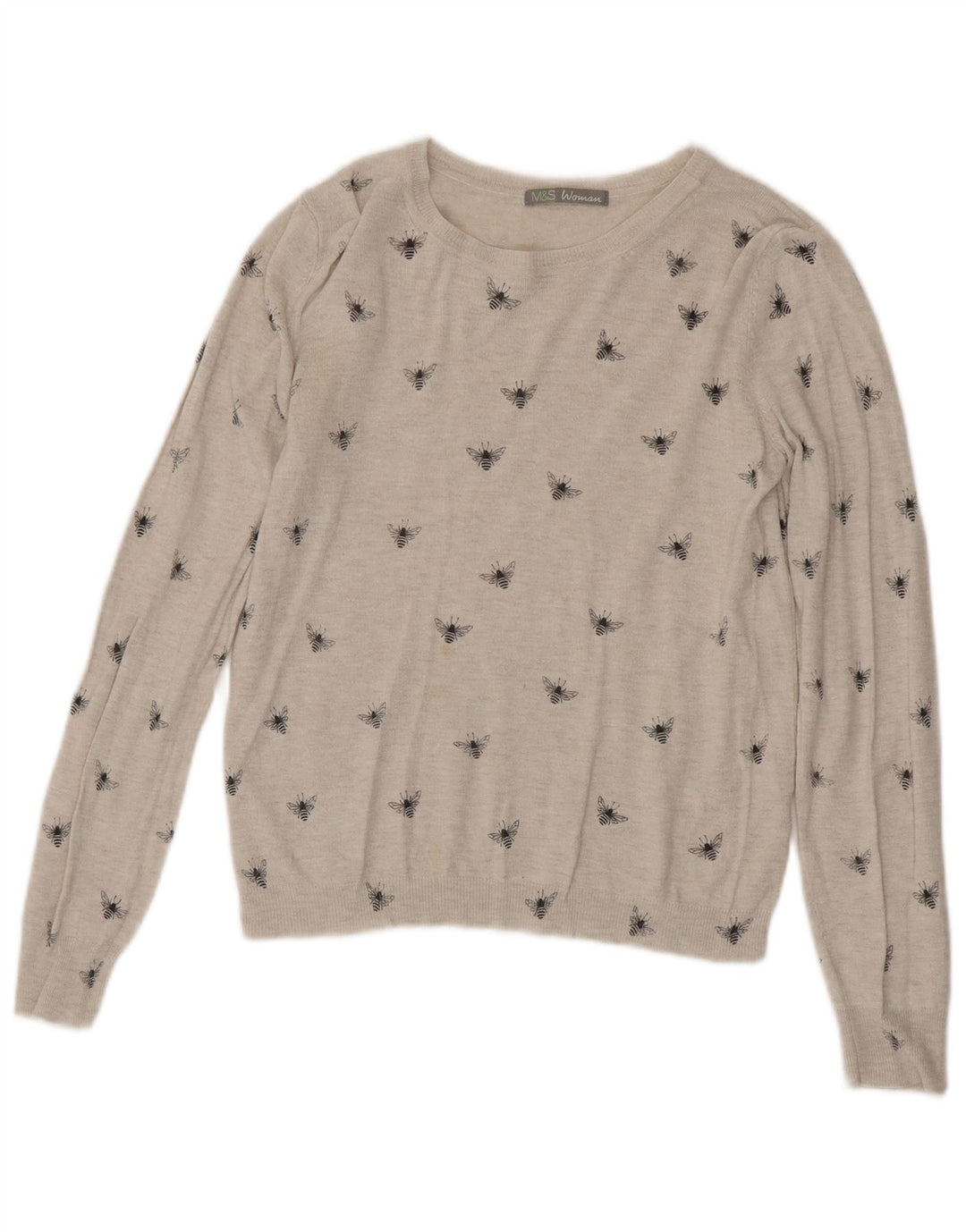 Pulover pentru femei Marks & Spencer cu gât de barcă UK 8 Small Gri