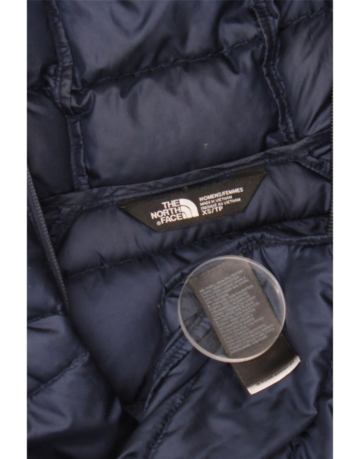 Jachetă căptușită cu glugă The North Face pentru femei UK 6 XS poliester bleumarin