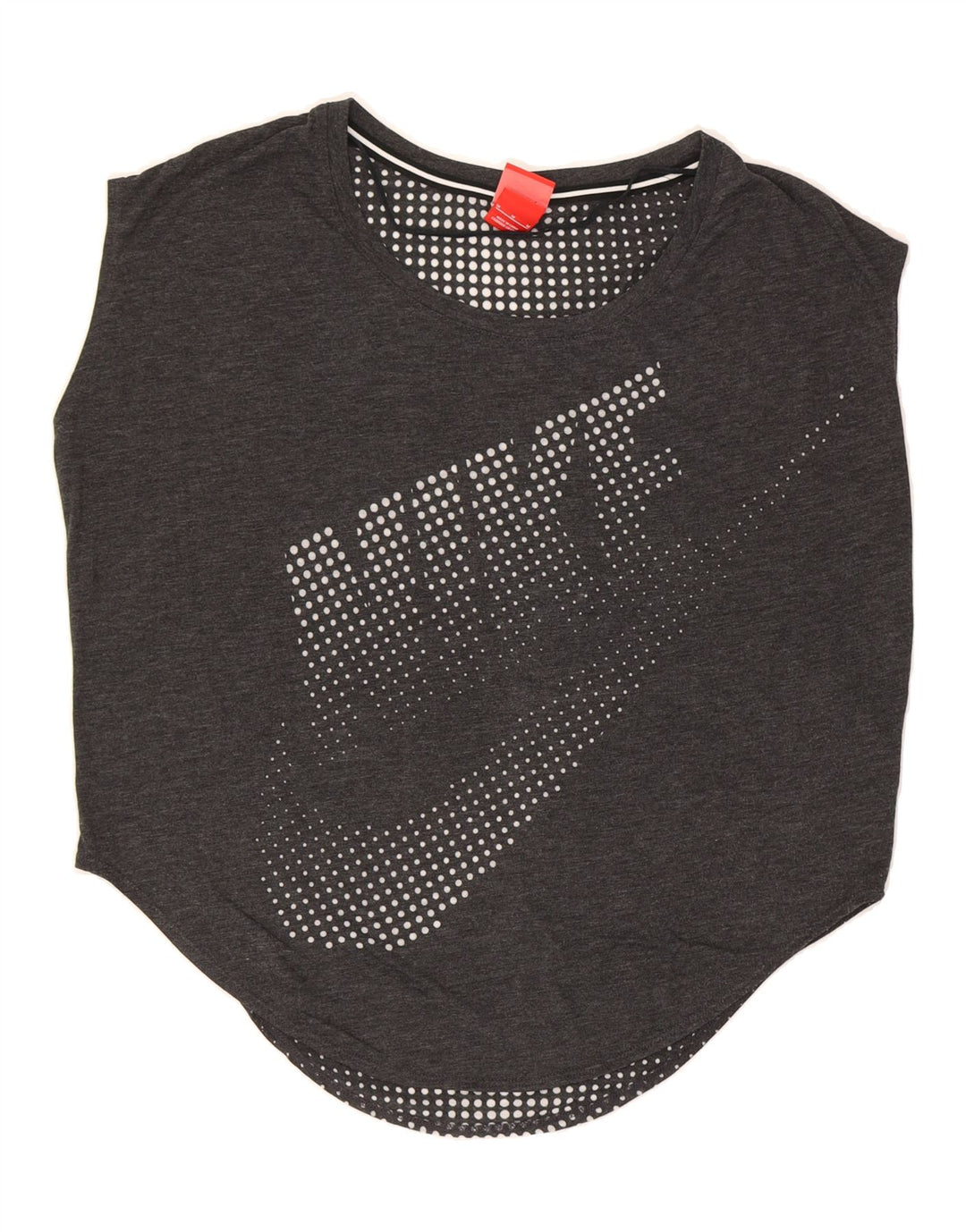 NIKE Womens Graphic Vest Top UK 14 Medium Grey Polyester Vintage Nike and Second-Hand Nike from Messina Hembry 