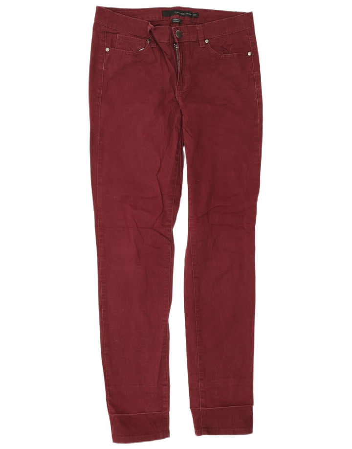 Pantaloni Calvin Klein Ultimate Casual pentru femei US 8 Medium W29 L32 Burgundy