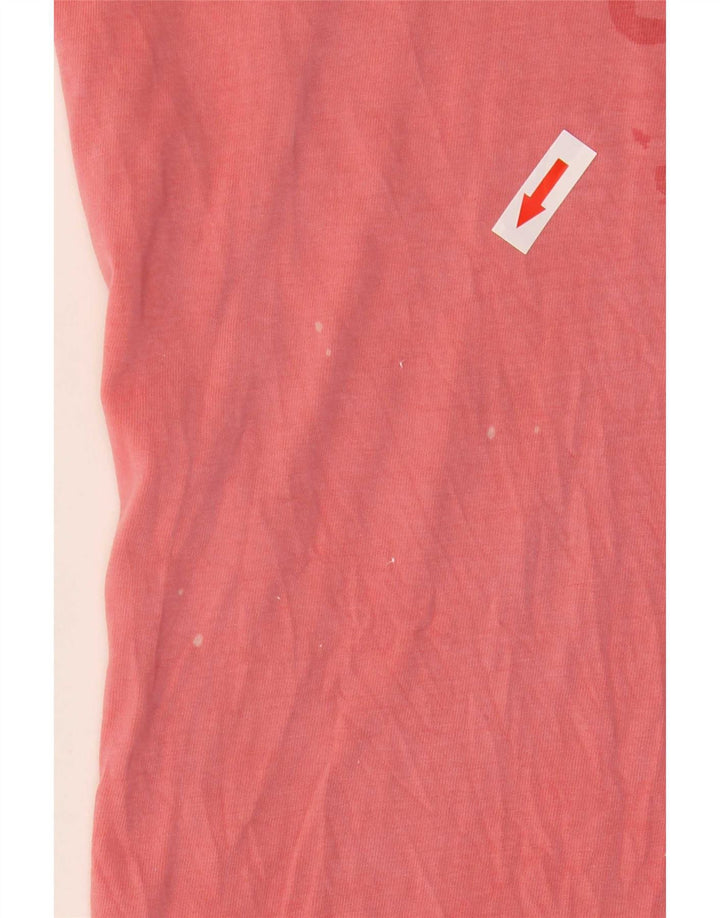 Tricou grafic pentru bărbați Diesel Top, bumbac roz mediu