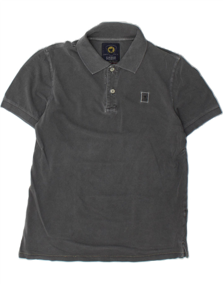 CIESSE PIUMINI Mens Polo Shirt Small Grey Cotton Vintage Ciesse Piumini and Second-Hand Ciesse Piumini from Messina Hembry 