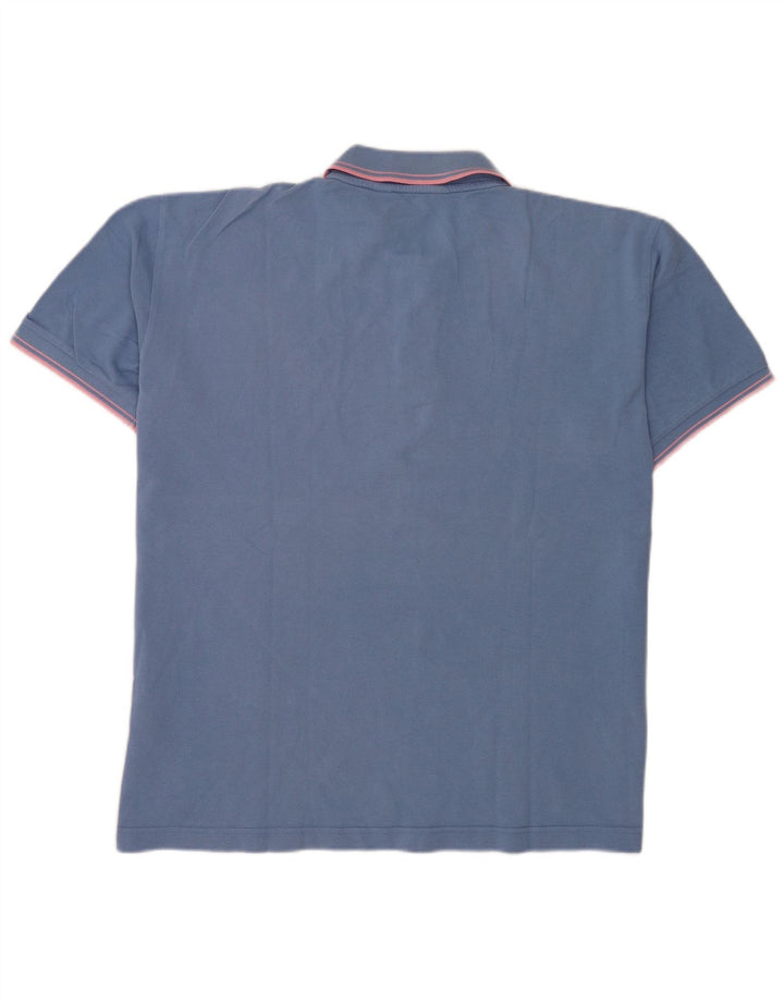 Cămașă polo pentru bărbați Kappa 2XL, bumbac cu dungi albastre
