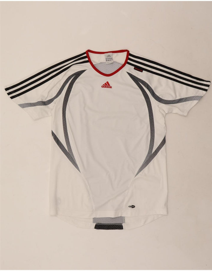 Tricou Adidas Climacool pentru bărbați Top Mediu Alb Poliester Colorblock