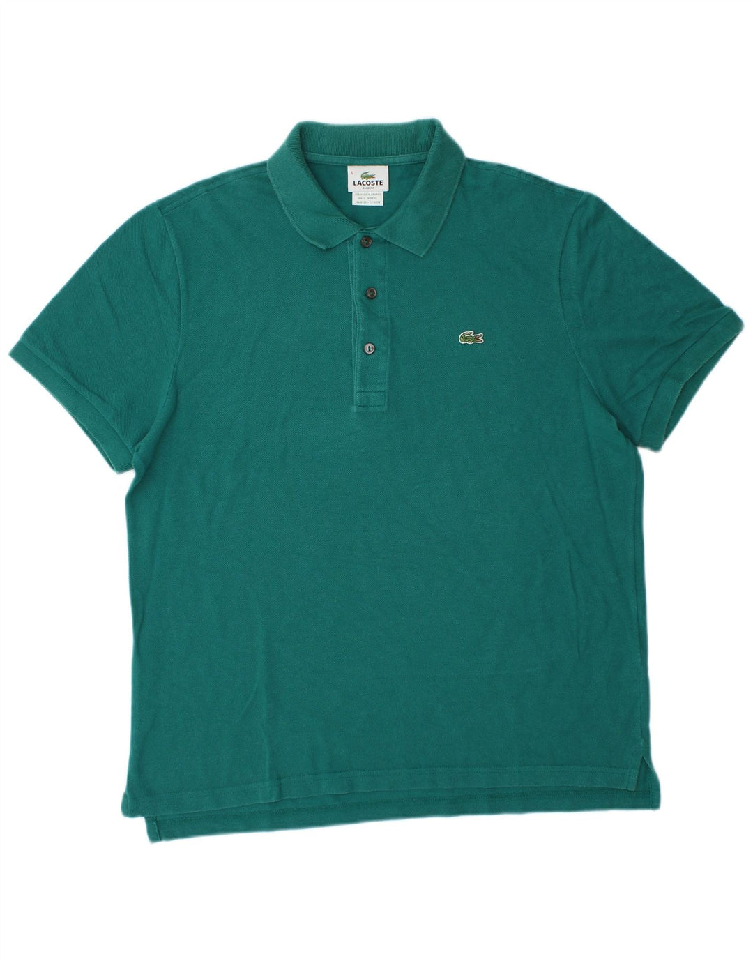 Tricou polo pentru bărbați LACOSTE Slim Fit Mărimea 5, bumbac verde mare