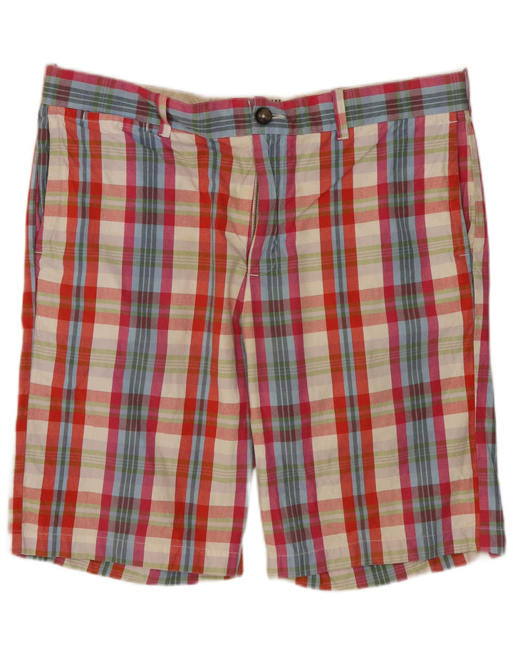 Pantaloni scurți chino pentru bărbați JACK WILLS W34, bumbac cu carouri multicolore mari
