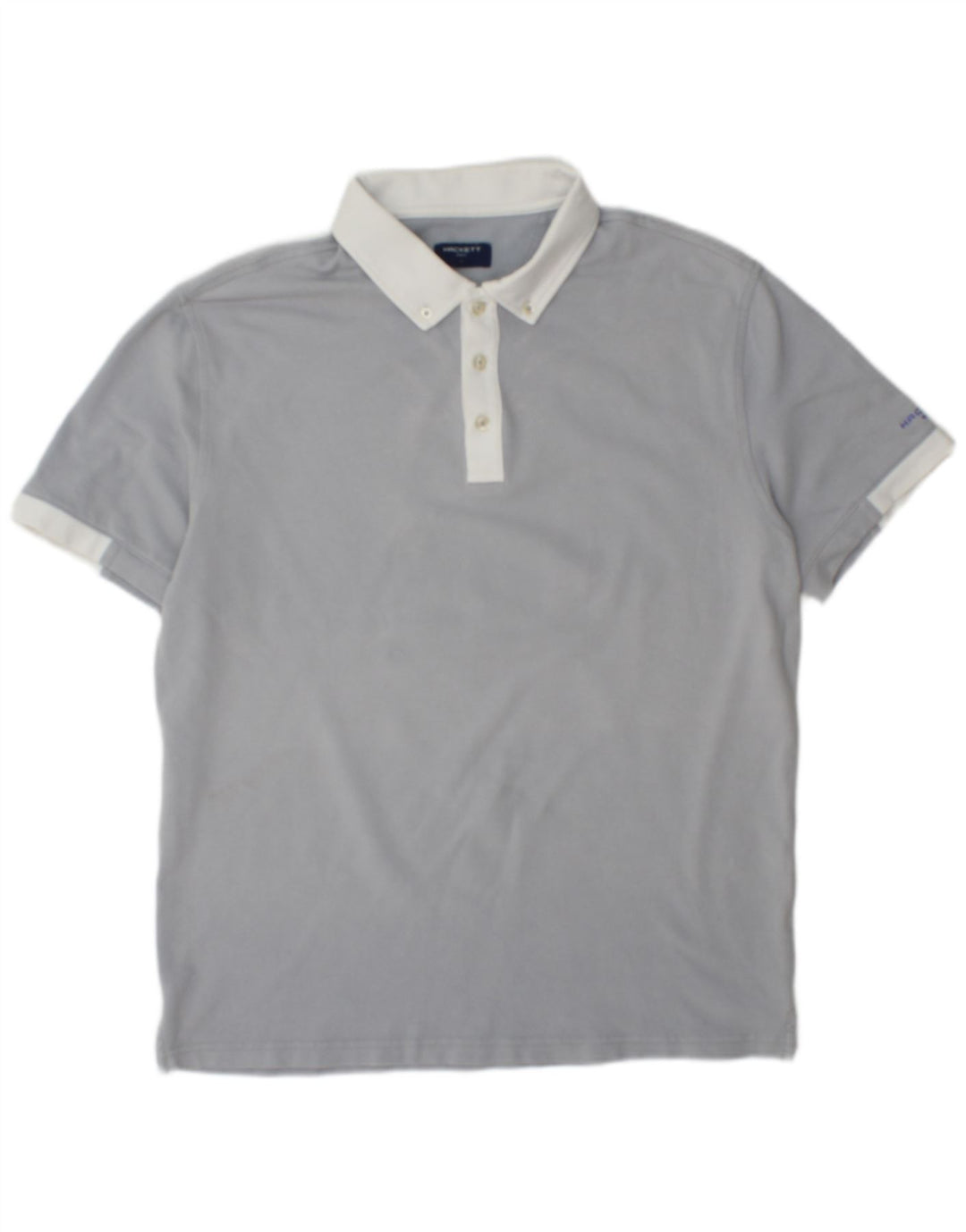 Tricou polo de golf Hackett pentru bărbați, bumbac gri mare