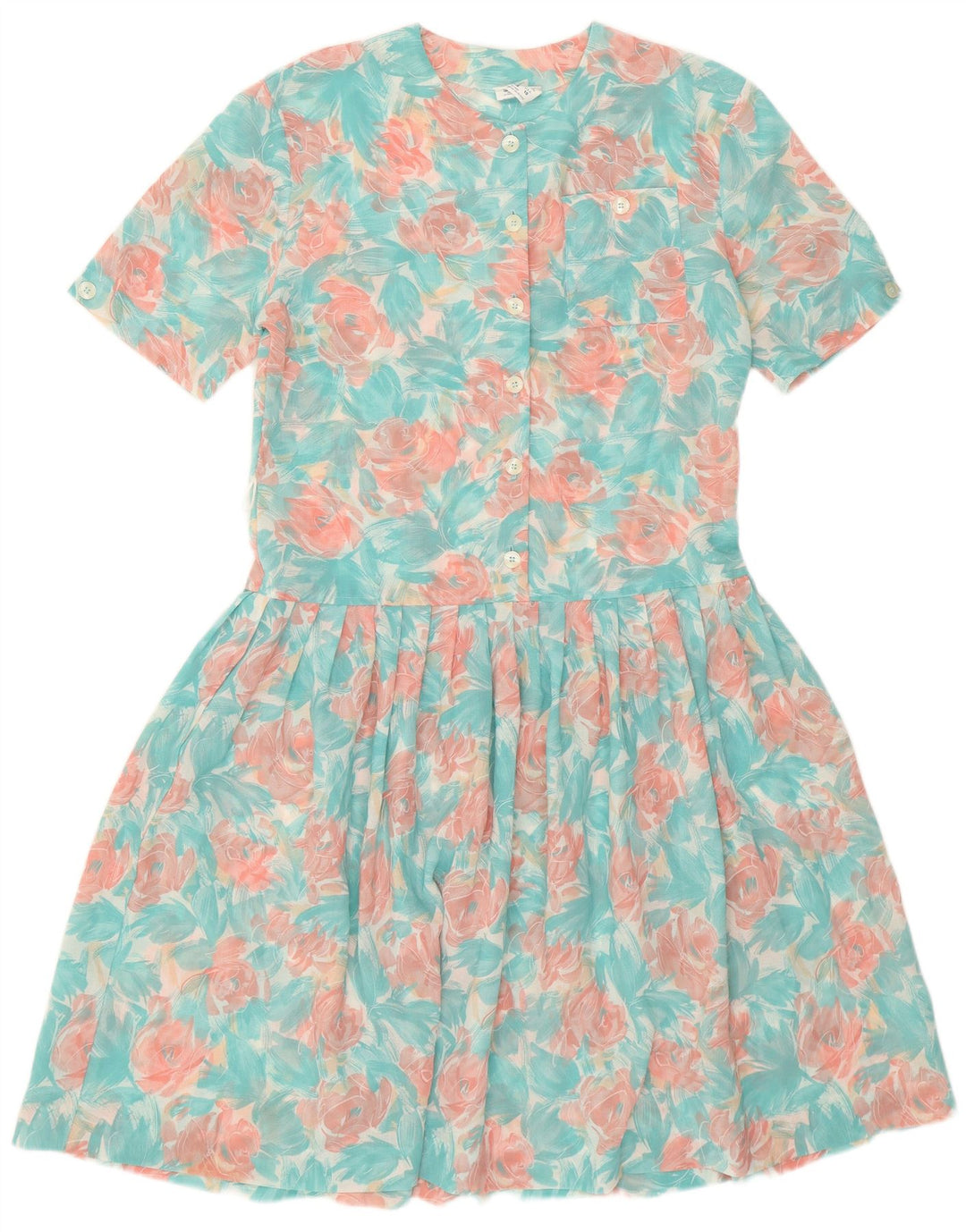 Rochie leagăn pentru femei Eastex UK 12 Turcoaz mediu Poliester floral