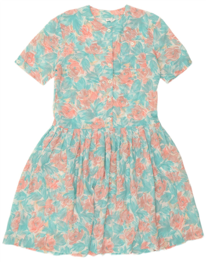 Rochie leagăn pentru femei Eastex UK 12 Turcoaz mediu Poliester floral