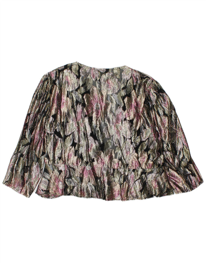 Top cardigan crop ARELLA pentru femei UK 16 mare, multicolor, floral
