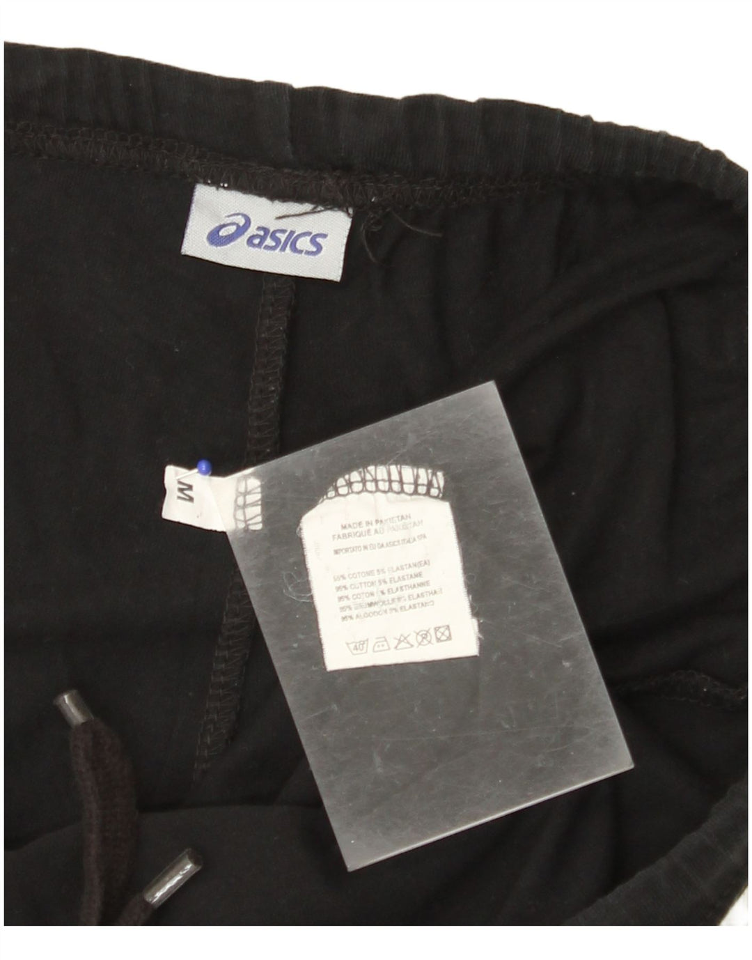 Pantaloni de trening ASICS pentru femei Joggeri UK 14 Bumbac mediu negru