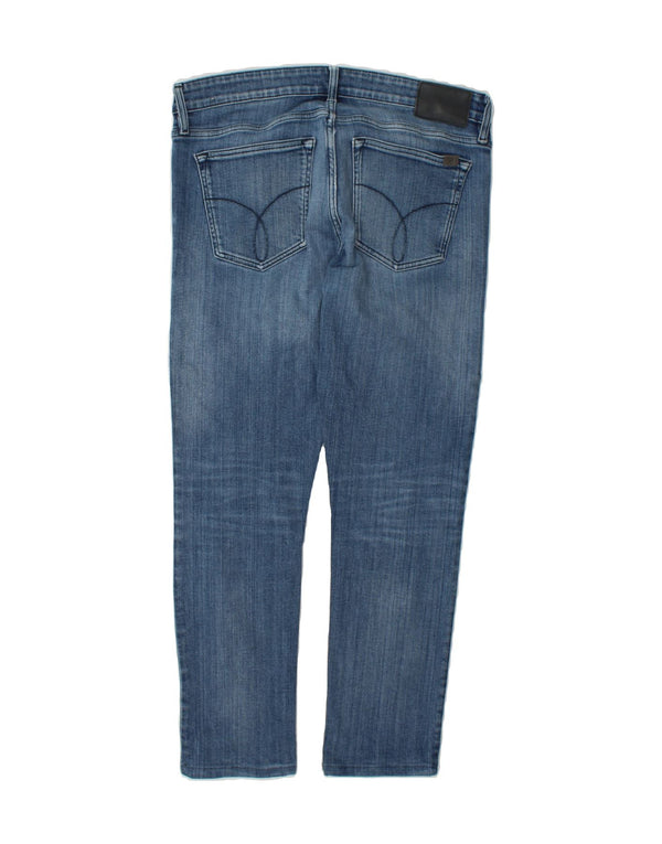CALVIN KLEIN Mens Skinny Jeans W34 L28  Blue Cotton