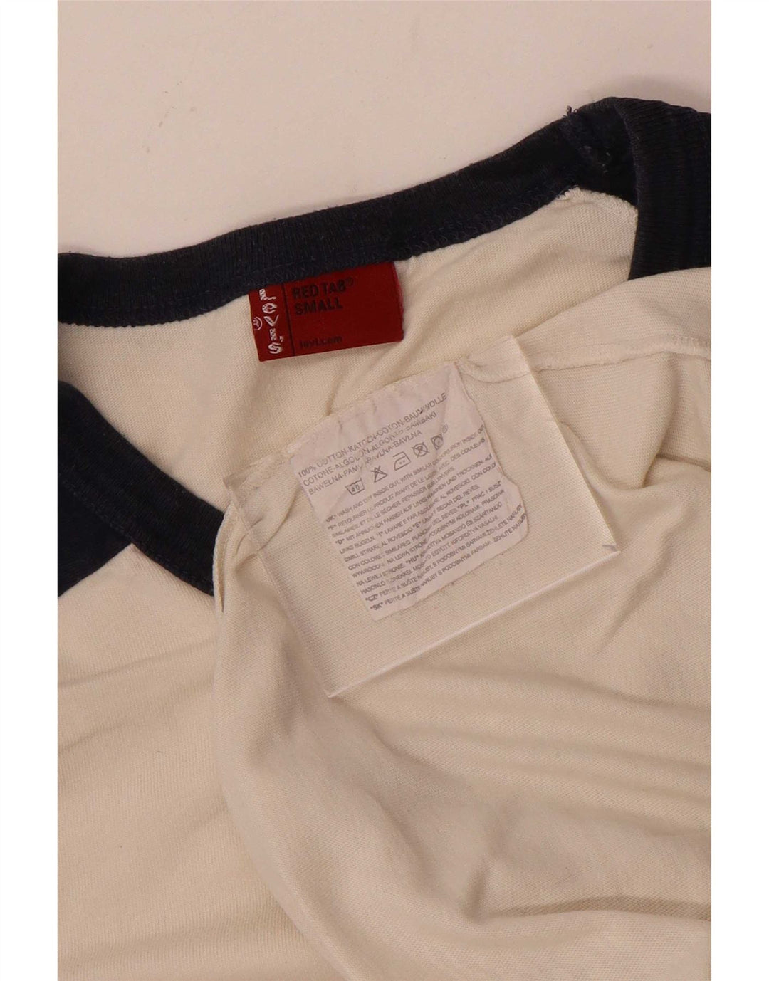 Bluză cu mânecă lungă cu grafică Levi's pentru bărbați, bumbac alb mic