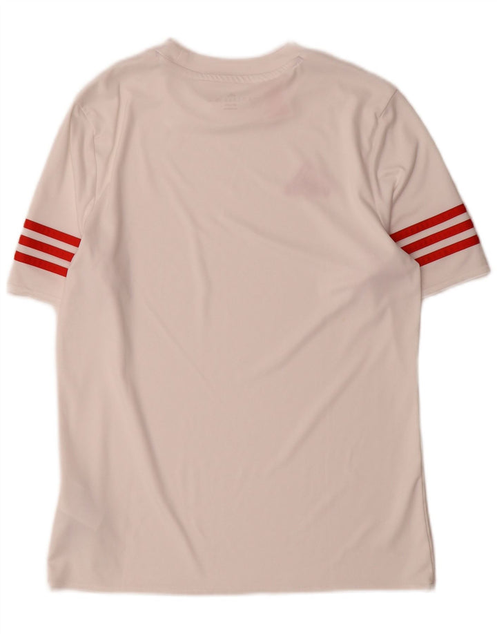 Tricou Adidas Climalite pentru baieti Top 13-14 ani XL Poliester alb